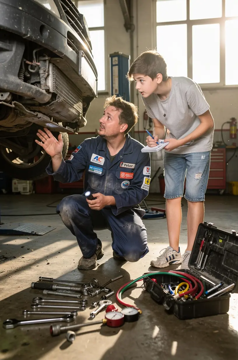 Zariadenie na testovanie tesnosti klimatizačného systému v automobile so zreteľným meracím displejom